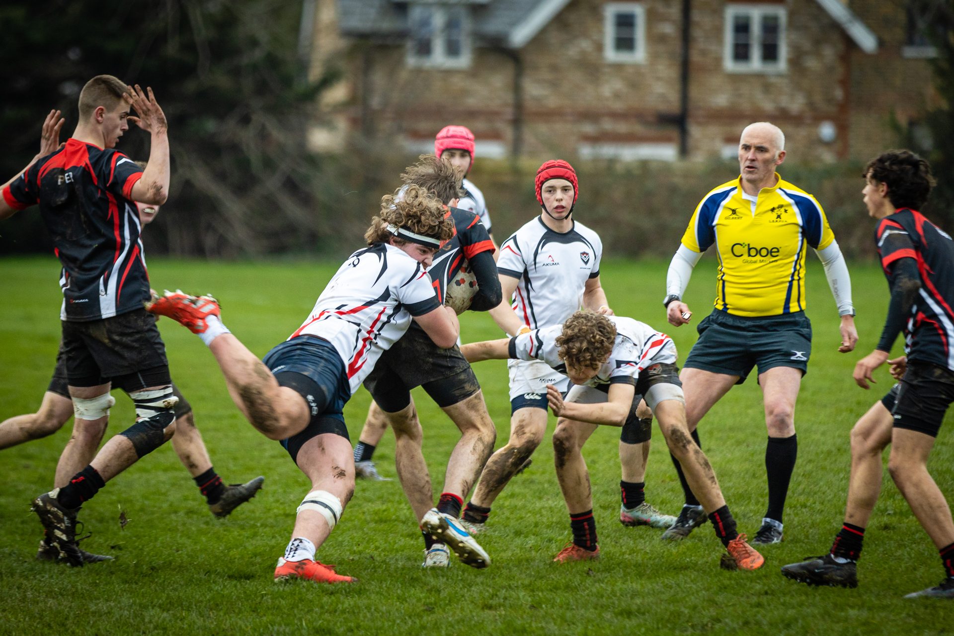 Intense tackle and carry