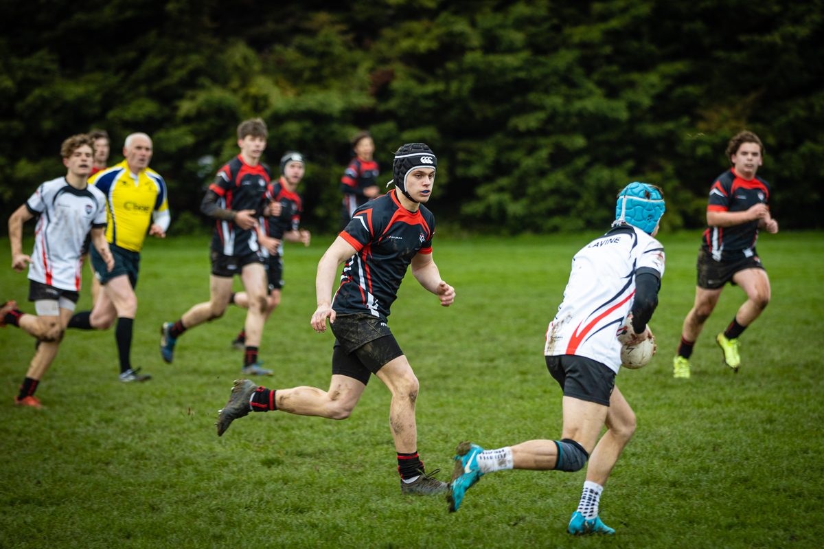 Player running with ball